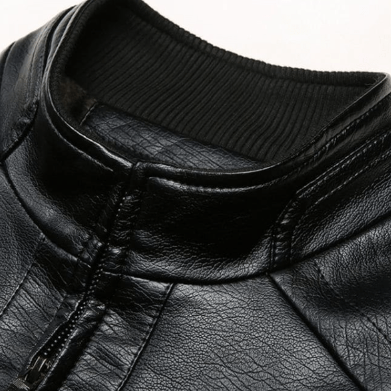 Jaqueta Masculina de Couro Genuíno - Estilo e Conforto Valentino Dourado