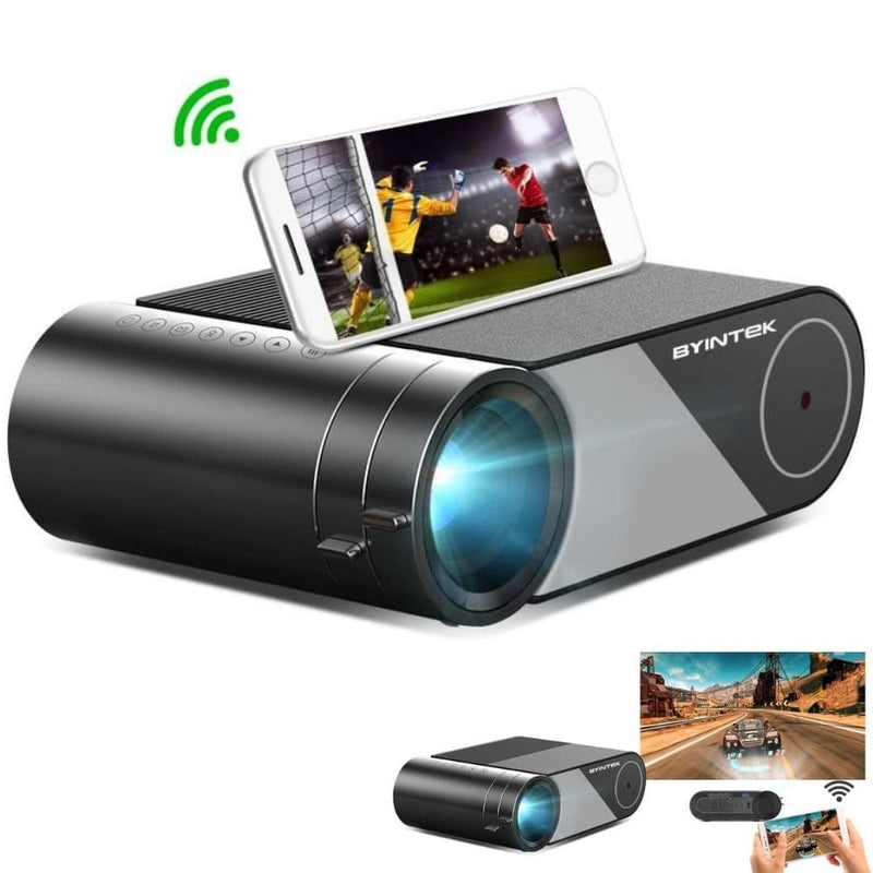 Projetor LED Portátil Cinema BYINTEK K9 Mini 3D 4K Multi-Telas Iphone Android
