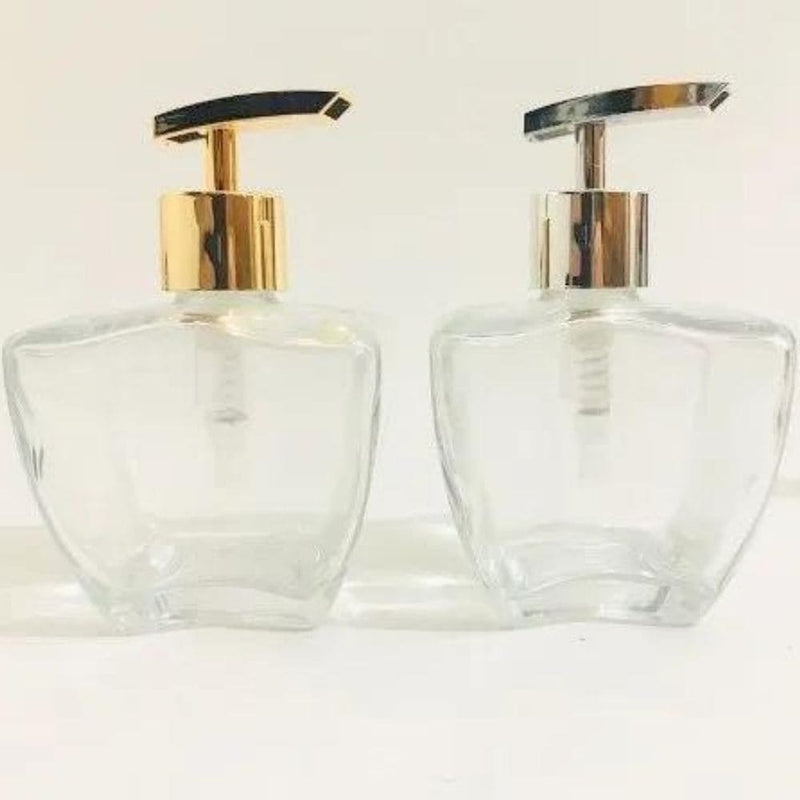 Kit Sabonete e Difusor Decoração Luxo Modelo Vidro Estrela Transparente 280ml