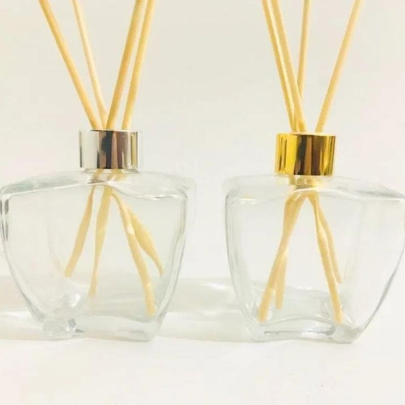 Kit Sabonete e Difusor Decoração Luxo Modelo Vidro Estrela Transparente 280ml