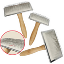 Escova de Madeira para Remoção de Pelos de Gatos e Cães - Conforto e Praticidade para Seu Melhor Amigo