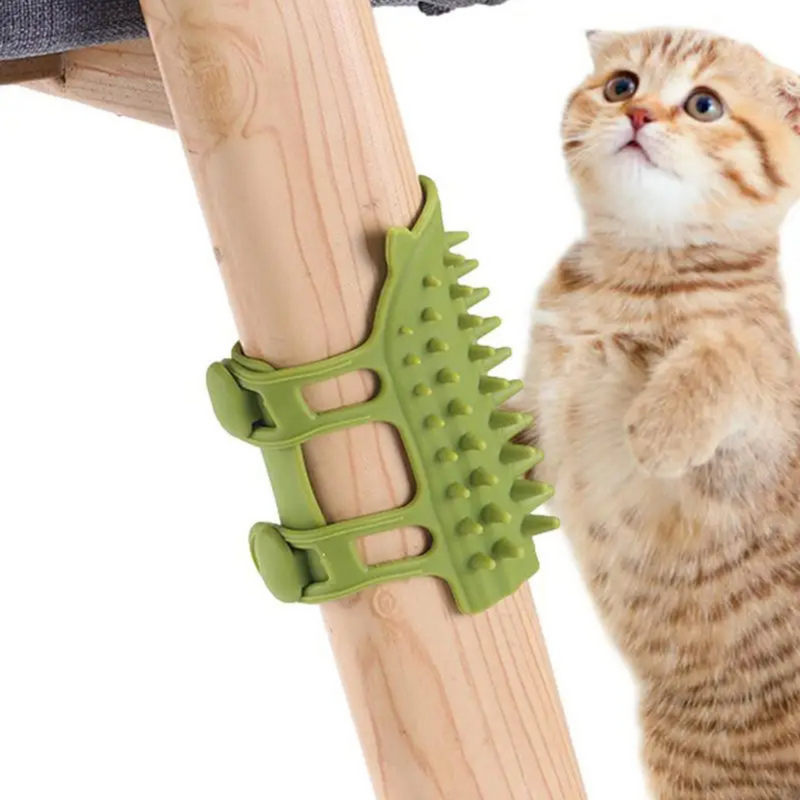 Pente Massageador Para Gatos: Escova Tira Pelos Com Alças Confortáveis