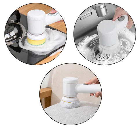 Escova Elétrica Portátil 3 em 1 - Praticidade e Conforto na Limpeza com CleanPro