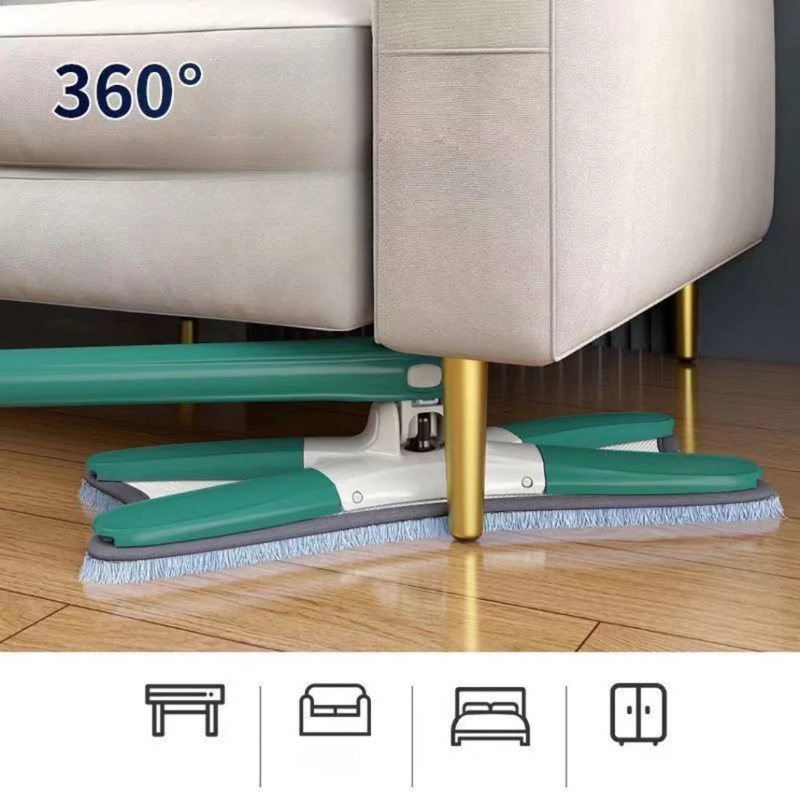 Esfregão 360° com Microfibra: Transforme Sua Limpeza em Praticidade e Conforto