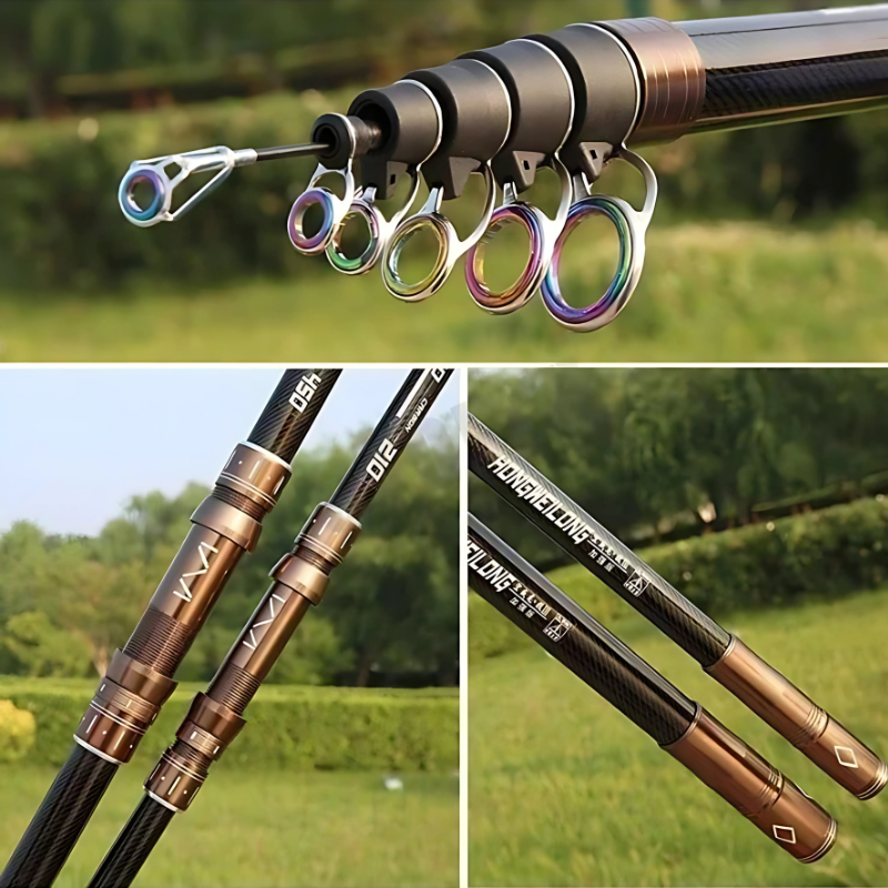Vara de Pesca Telescópica de Carbono Para Capturas Impressionantes - Força de 20kg