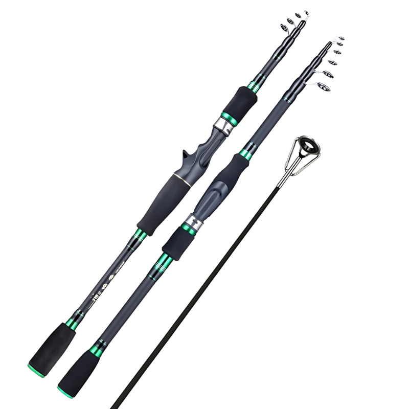 Vara de Pesca Ultralight 1.8m - 2.1m Com Isca Giratória e Saco Protetor Grátis - Conquiste Momentos de Aventura e Conforto