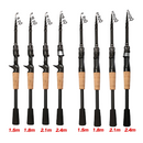 Vara de Pesca Telescópica Kingpesque em Carbono - Leve e Compacta de 1,5m a 2,4m para Aventura Sem Limites