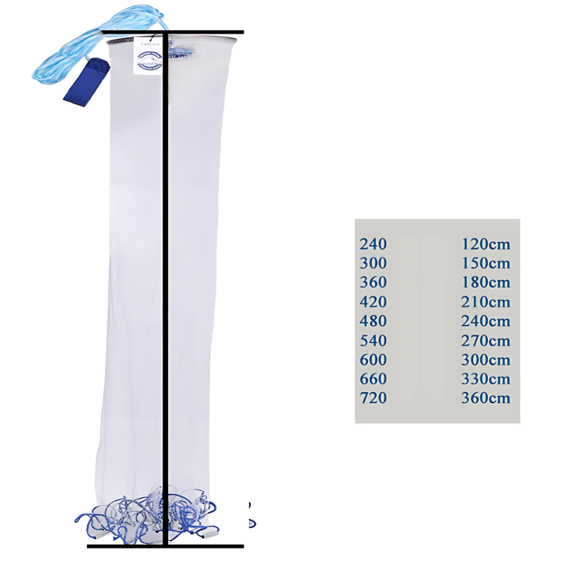 Tarrafa de Pesca Lawaia Monofilamento com Anel Prático em Alumínio ou Plástico