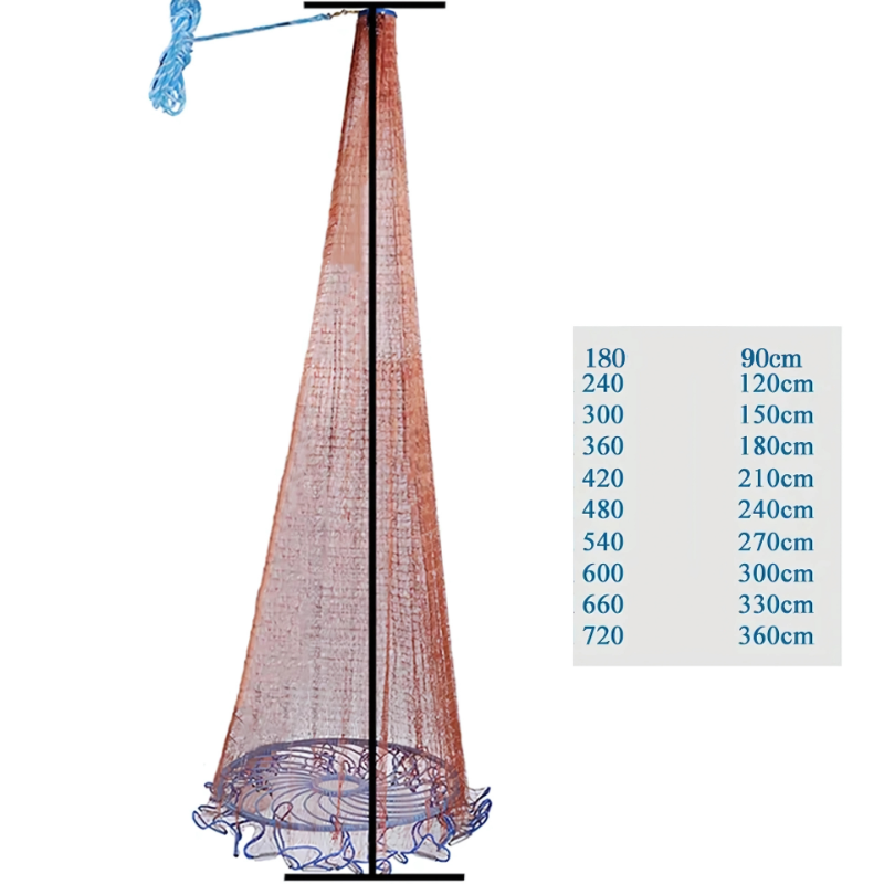 Rede de Pesca Lawaia com Anel Azul e Linha Trançada - Aumente Suas Capturas com Estilo e Confiabilidade
