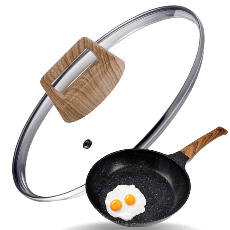 Frigideira de Cerâmica Antiaderente com Tampa para Cozinhar com Praticidade