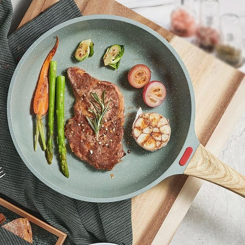 Frigideira de Cerâmica Antiaderente com Tampa para Cozinhar com Praticidade