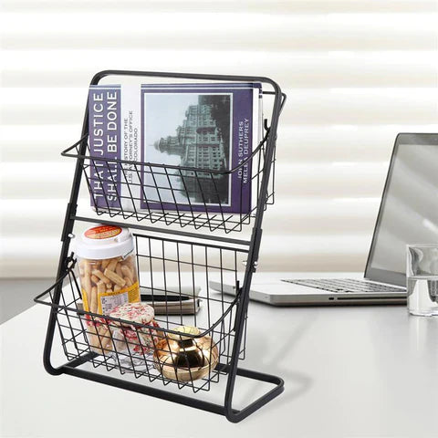 Fruteira de Mesa Metal com 2 Andares: Organize com Estilo e Praticidade