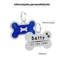 Pingente de Identificação Personalizado para Cachorros com Nome, Telefone e Endereço