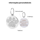 Pingente de Identificação Personalizado para Cachorros com Nome, Telefone e Endereço