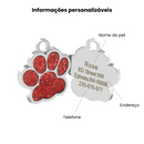 Pingente de Identificação Personalizado para Cachorros com Nome, Telefone e Endereço