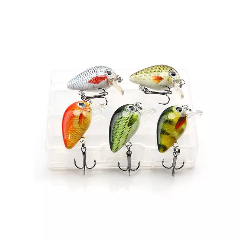Conjunto de Iscas Artificiais Trehook - 5 Peças Leves de 1,5g para Atração Eficiente