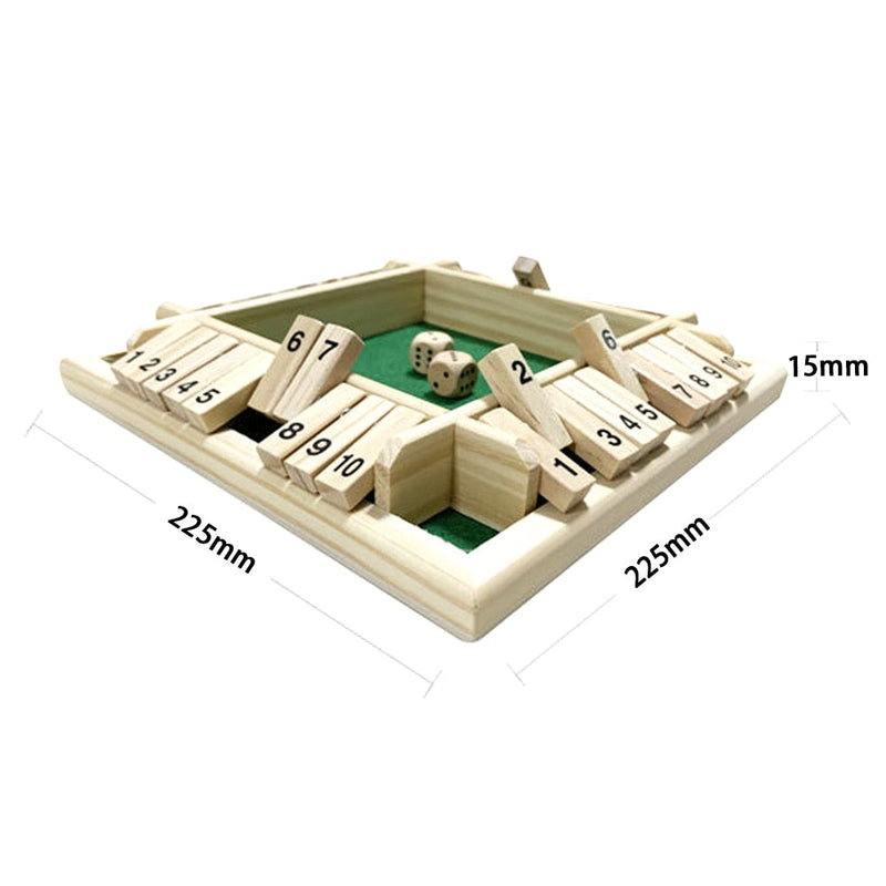 Jogo Educativo de Matemática Tabuleiro de Madeira 4 Lados