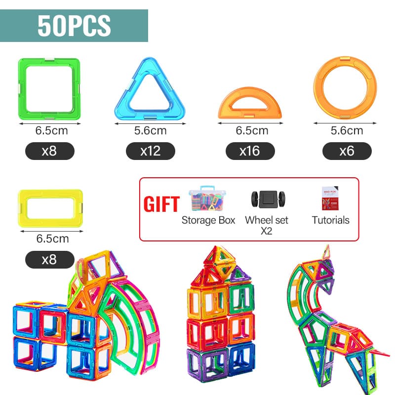 Blocos de Montar Para Construção Magnéticos Brinquedo Educativo