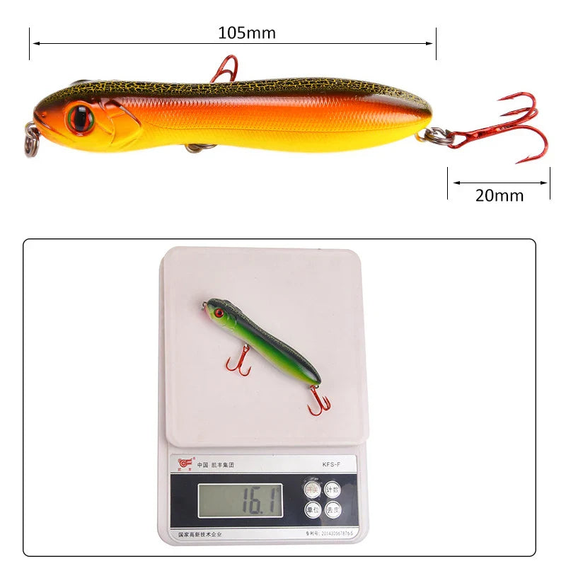 Isca Artificial Zig Zara Topwater 10.5cm - Atratividade Imbatível para Sua Pesca
