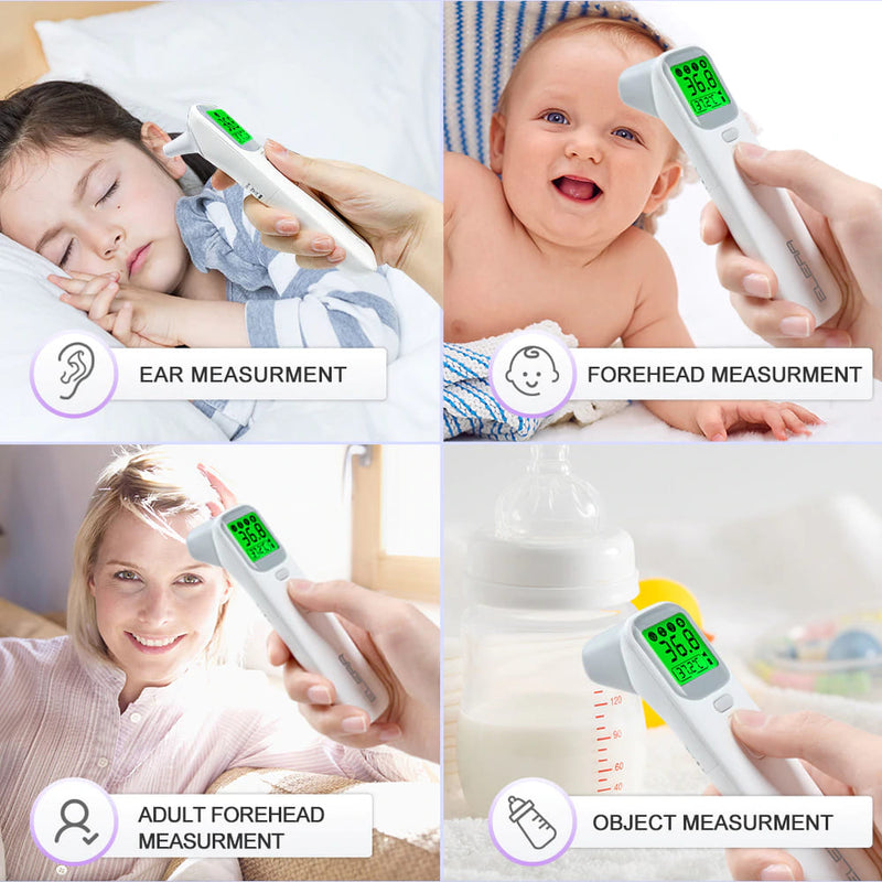 Termômetro Infravermelho Digital de Testa LCD Elera