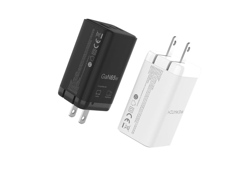 Carregador Portátil Wewatch 65W Pequeno Bivolt GaN Turbo