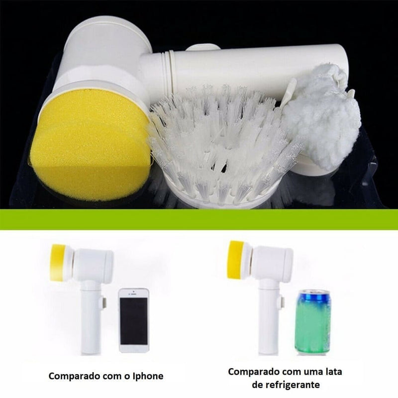 Escova de Limpeza Elétrica Lava Louça Casa Cozinha Pia Evolution Brush
