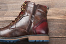 Bota de Couro Masculina Cano Alto Estilo Vintage