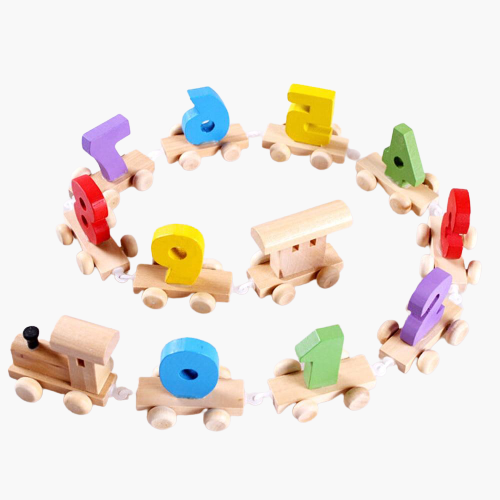 Trenzinho Montessoriano com Números para Aprendizado Divertido - A Partir de 2 Anos