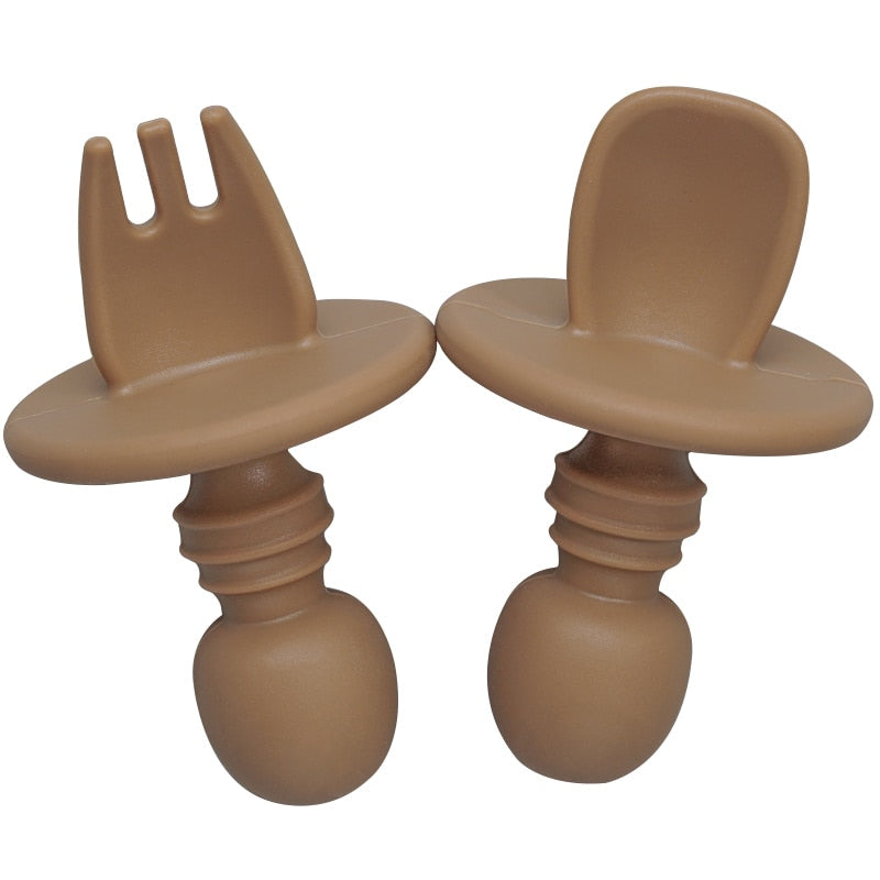 Talheres de Silicone para Treinamento com Suporte Seguro