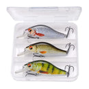 Kit de Iscas Flutuantes Minnow TREHOOK - 3 Peças para Capturas Incríveis