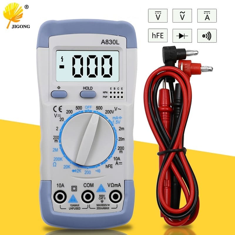 Multímetro Digital LCD Portátil Tensão Multi Teste AC DC A830L
