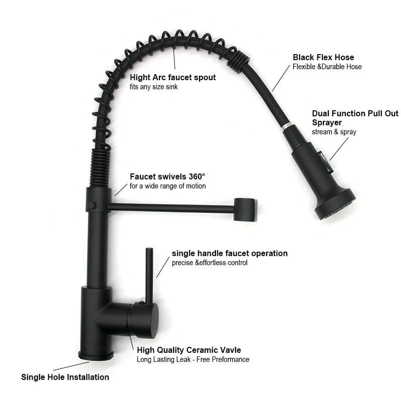 Torneira para Cozinha Monocomando com Bico Pulverizador