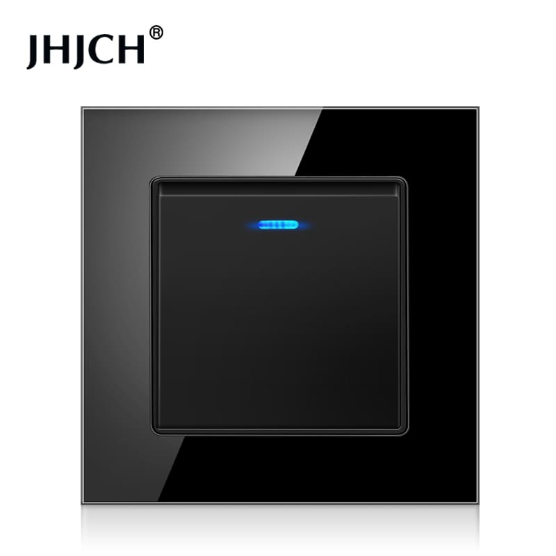 Tomada de Parede Luxo Cristal com Interruptor e Indicador LED One Touch