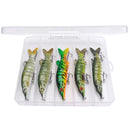 Conjunto de Iscas Artificiais Articuladas Trehook em 3 e 5 Peças para Pesca Eficiente