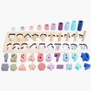 Tabuleiro Numérico e Formas Geométricas em Madeira: Aprendizagem Divertida e Criativa para Todas as Idades