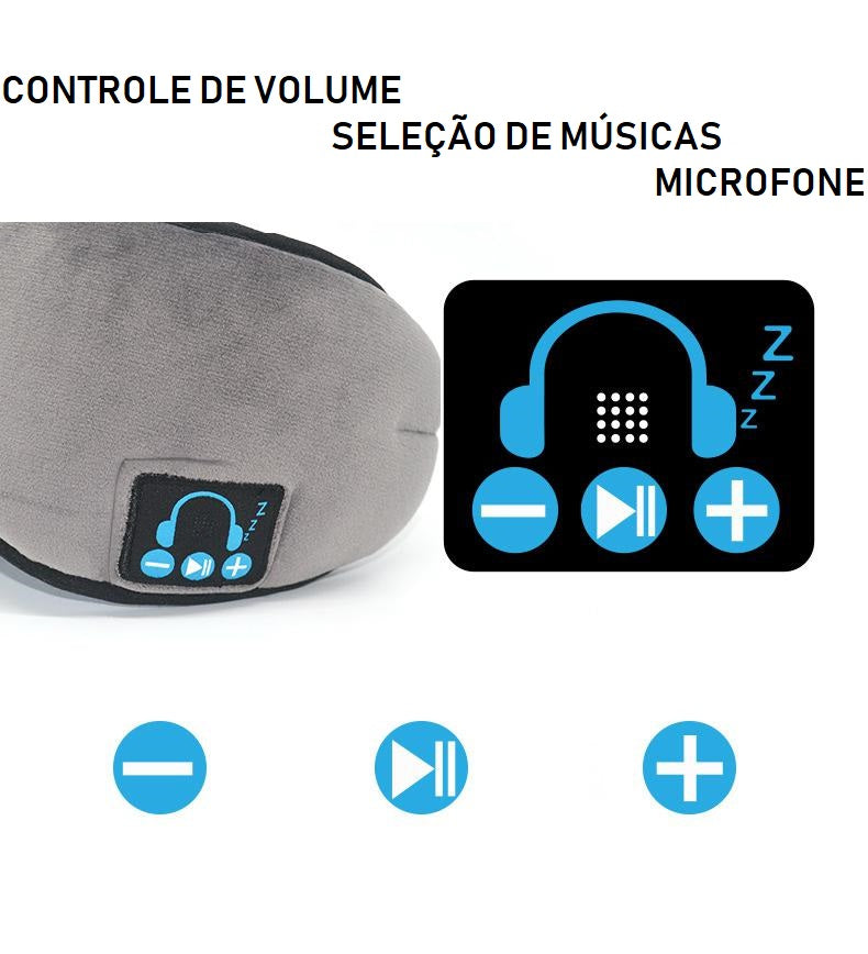 Máscara de Sono para Dormir Dream com Fone de Ouvido Bluetooth