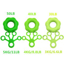 Kit Exercitador de Dedo e Antebraço Silicone Treino Fisioterapia para Mãos