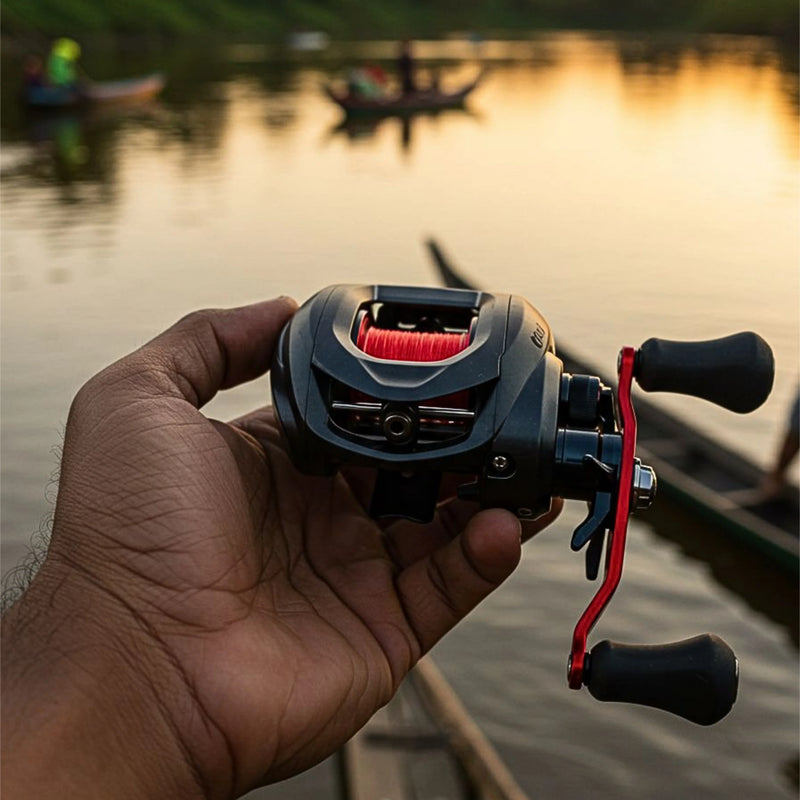 Carretilha Abu Garcia Black MAX3 Anti-Cabeleira com Óculos SHIMANO Grátis - Melhore Sua Experiência de Pesca