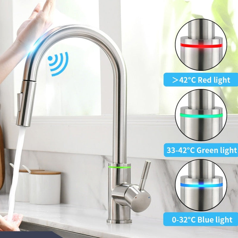 Torneira Inteligente para Cozinha com Abertura por Toque