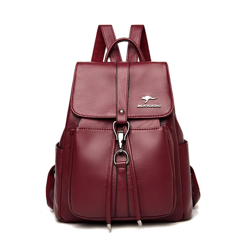 Mochila de Couro Genuíno Feminina - Estilo Aussie para Conforto e Praticidade