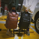 Mochila Couro Casual para Notebook Cadernos