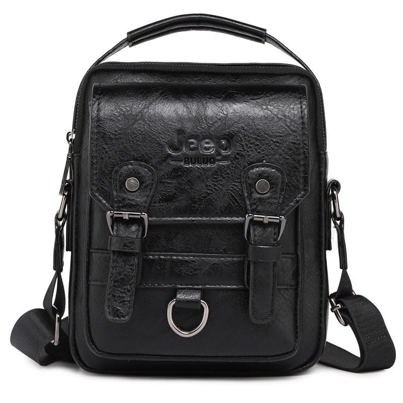 Bolsa Mochila de Couro Masculina Ombro Pequena