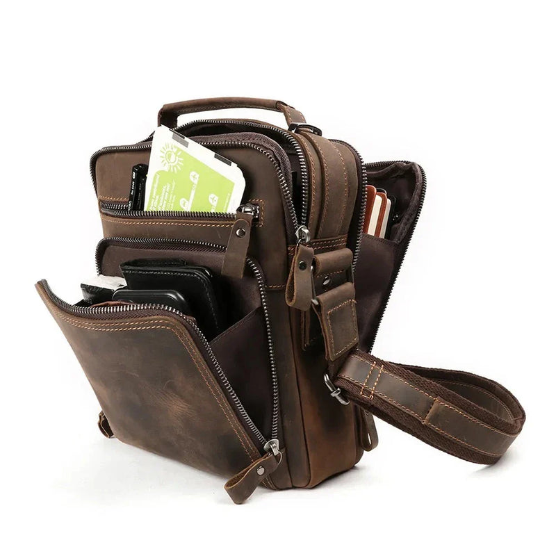 Mochila Joyir Premium em Couro Genuíno para Conforto e Estilo