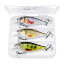 Kit de Iscas Flutuantes Minnow TREHOOK - 3 Peças para Capturas Incríveis