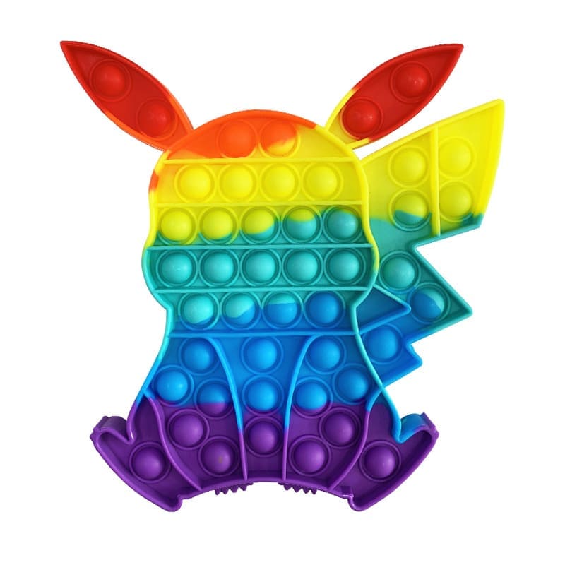 Brinquedo Pop It Pokemon Pikachu Anti Stress Fidget Toys Sensorial Colorido