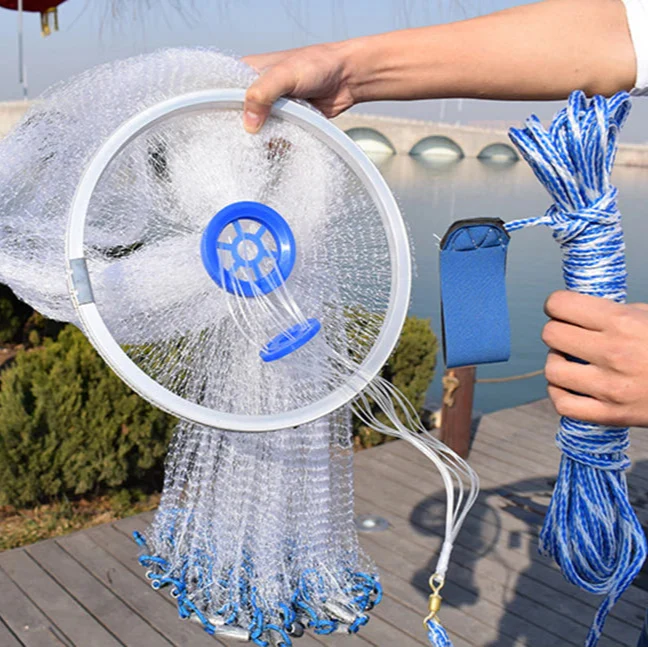 Tarrafa de Pesca Lawaia Monofilamento com Anel Prático em Alumínio ou Plástico