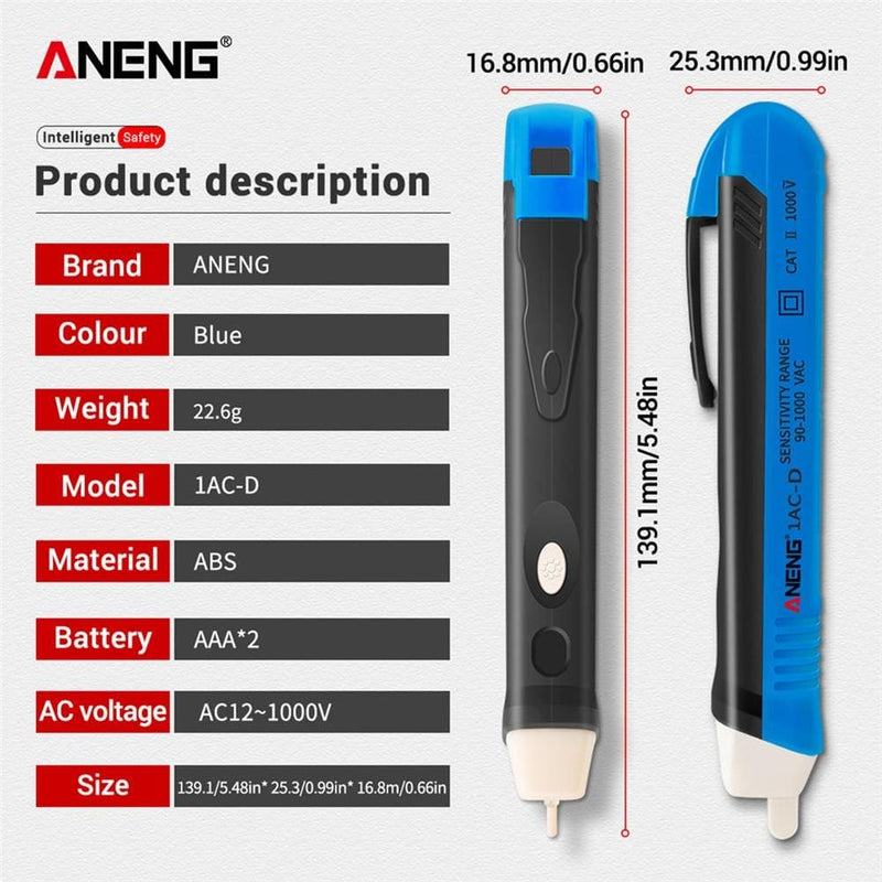 Caneta de Teste de Tomada Indução Sem Contato Voltímetro AC 110V 220V