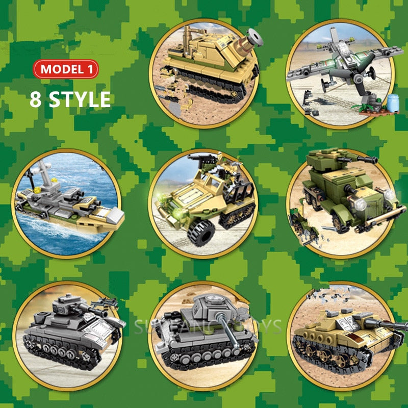 Blocos De Montar +1000 Peças Infantil Brinquedo Estilo Lego High-Tech Military