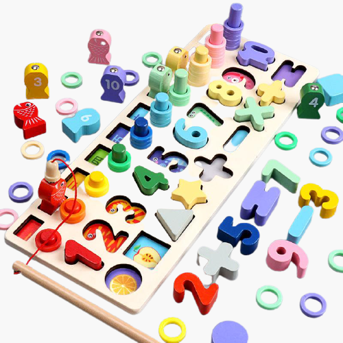 Tabuleiro Educativo de Números e Formas Geométricas para Aprendizagem Divertida