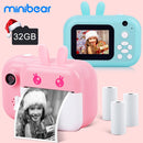 Câmera Digital Fotográfica Infantil Instantânea Compacta Minibear